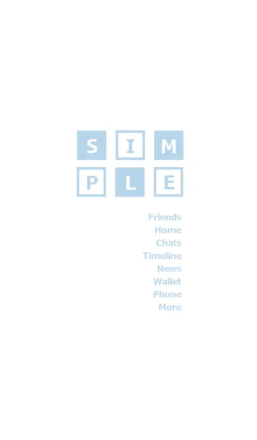 [LINE着せ替え] SIMPLE BOX =blue=の画像1
