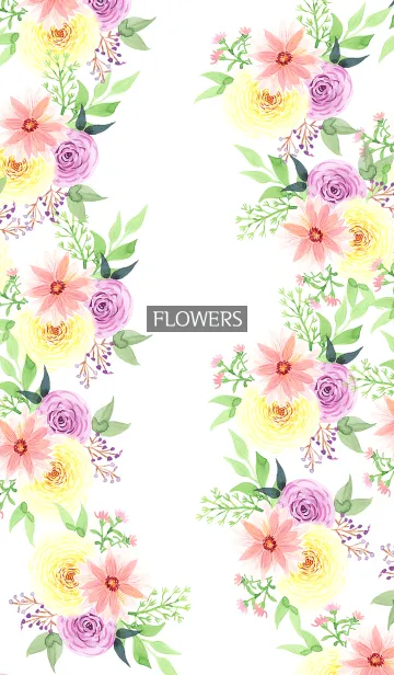 [LINE着せ替え] water color flowers_1135の画像1