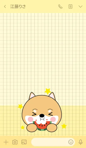 [LINE着せ替え] Minamal Shiba Inu Theme (jp)の画像3