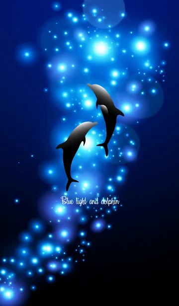 [LINE着せ替え] Blue light and dolphin 18.の画像1