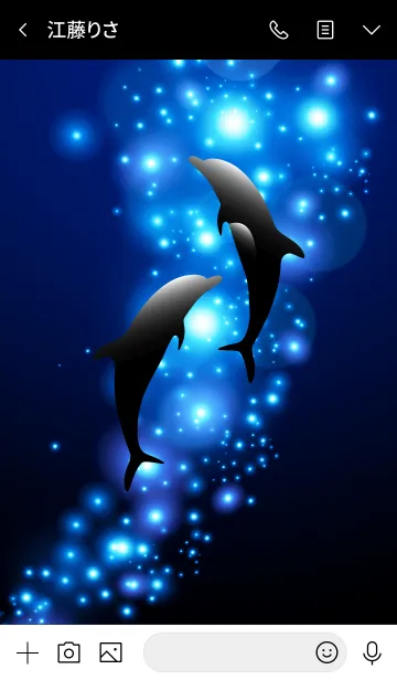 [LINE着せ替え] Blue light and dolphin 18.の画像3
