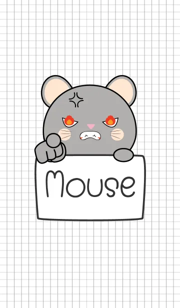 [LINE着せ替え] Simple Angry Gray Mouse 2 (jp)の画像1