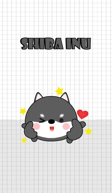 [LINE着せ替え] Minamal Black Shiba Inu Theme (jp)の画像1
