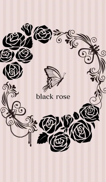 [LINE着せ替え] 黒薔薇と蝶たちの画像1