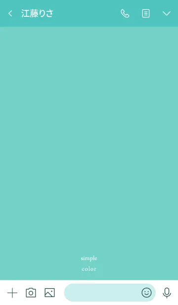 [LINE着せ替え] シンプルカラー:ミント2の画像3