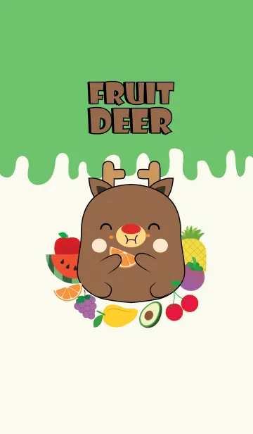 [LINE着せ替え] Deer And Fruit Theme (jp)の画像1