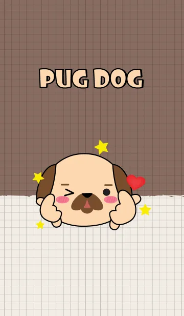 Minamal Pug Dog Theme (jp)の着せ替えメイン画像