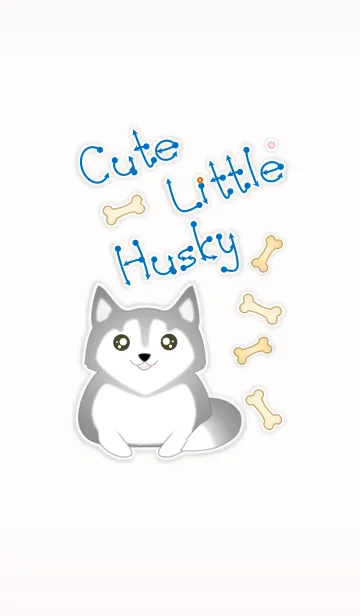 [LINE着せ替え] Cute Little Husky 2！ (Beige V.1)の画像1