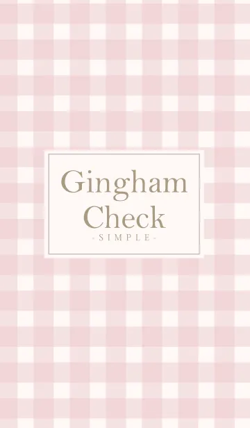 [LINE着せ替え] Gingham Check Natural Pink 9 -MEKYM-の画像1