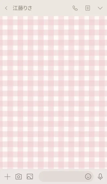 [LINE着せ替え] Gingham Check Natural Pink 9 -MEKYM-の画像3