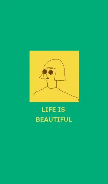 [LINE着せ替え] LIFE IS BEAUTIFUL =orange green=の画像1