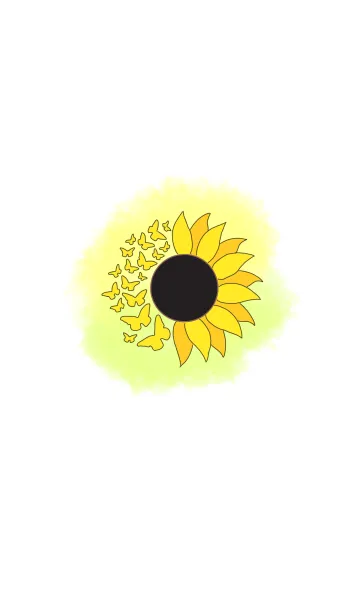 [LINE着せ替え] Butterfly and sunflower themeの画像1