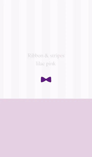 [LINE着せ替え] Ribbon ＆ stipes lilac pinkの画像1