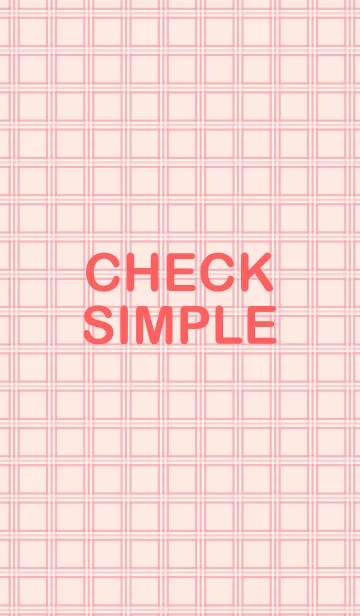 [LINE着せ替え] CHECK SIMPLE pink チェック柄の画像1