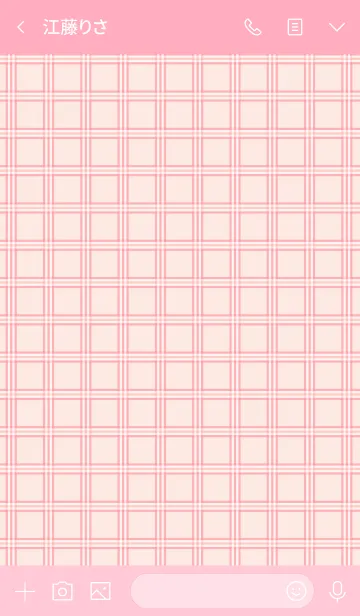 [LINE着せ替え] CHECK SIMPLE pink チェック柄の画像3