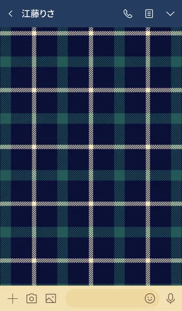 [LINE着せ替え] TARTAN CHECK ネイビーの画像3