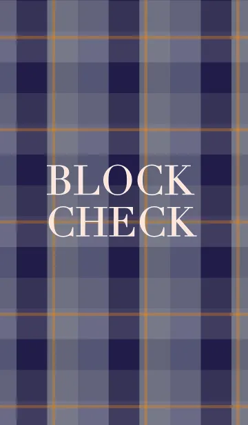 [LINE着せ替え] BLOCK CHECK ネイビーの画像1