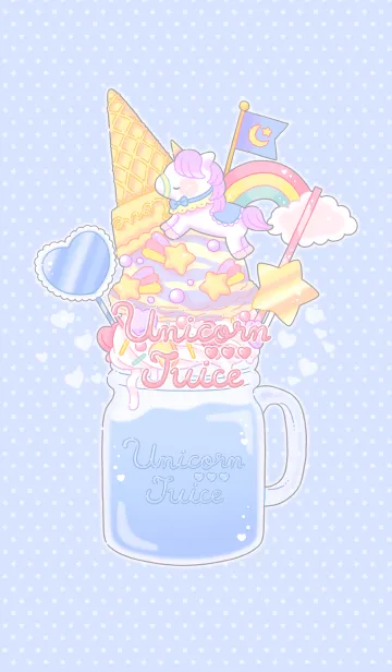 [LINE着せ替え] Unicorn juice Blueの画像1