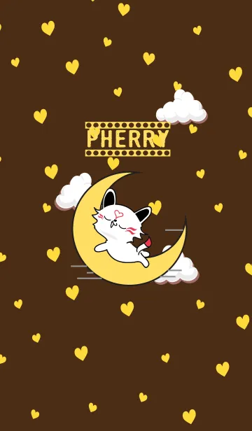 [LINE着せ替え] Pherry - The Fortune Dog (Brown Theme)の画像1