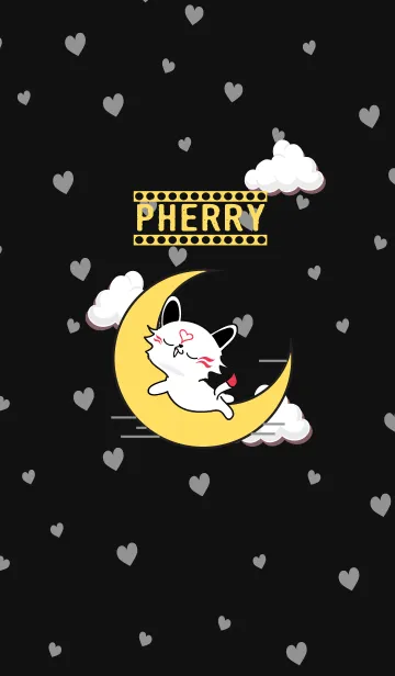 [LINE着せ替え] Pherry - The Fortune Dog (Black Theme)の画像1