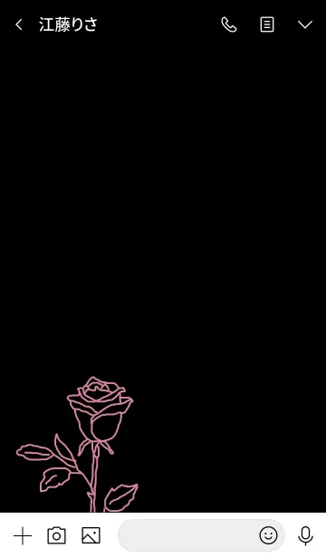 [LINE着せ替え] #flower* rose (black pink)の画像3