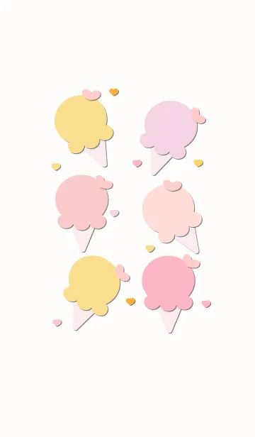 [LINE着せ替え] Cute ice-cream theme 45の画像1