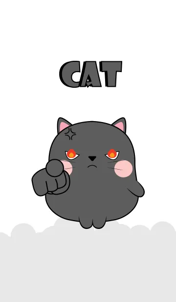 [LINE着せ替え] Emotion Angry Black Cat (jp)の画像1