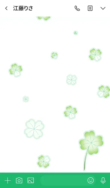 [LINE着せ替え] My Lucky Clover 2.1！ (Green V.2)の画像3