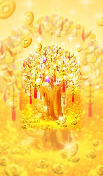 [LINE着せ替え] 揺すればお金が降ってくる「黄金の樹」の画像1