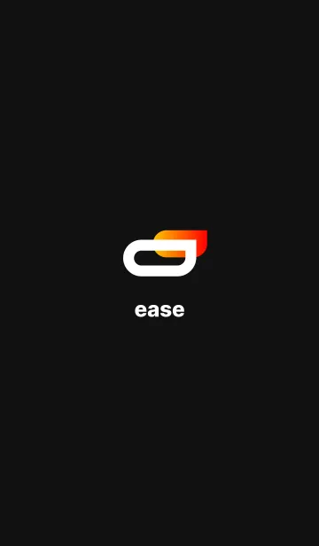 [LINE着せ替え] Ease Orange O - Black Themeの画像1