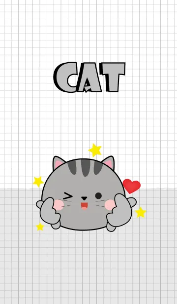 [LINE着せ替え] Minamal Gray Cat Theme (jp)の画像1