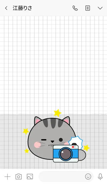 [LINE着せ替え] Minamal Gray Cat Theme (jp)の画像3