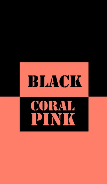 [LINE着せ替え] Coral Pink ＆ Black Vr.2 (jp)の画像1