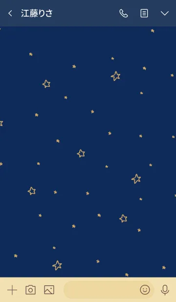 [LINE着せ替え] 夜星と月スマイル ネイビー5の画像3