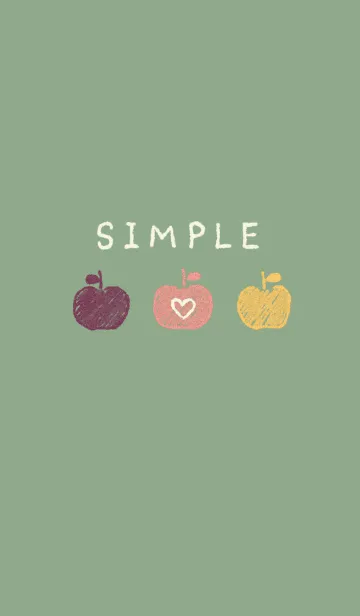 [LINE着せ替え] カラフルりんご 7の画像1