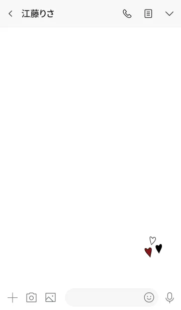 [LINE着せ替え] シンプルなワンポイント大人ハートの画像3