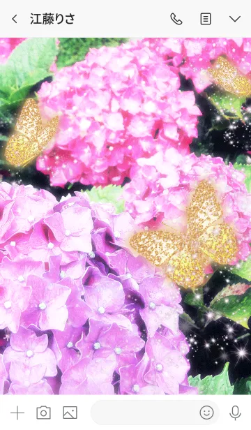 [LINE着せ替え] 紫陽花と蝶2の画像3