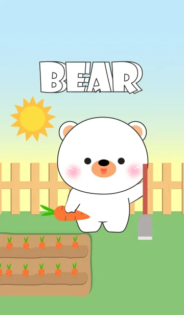 [LINE着せ替え] Oh！ Cute White Bear Theme (jp)の画像1