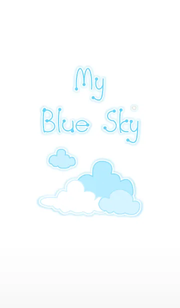 [LINE着せ替え] My Blue Sky 2！ (White V.3)の画像1