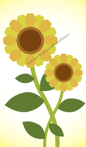 [LINE着せ替え] Summer to spend with sunflowers.の画像1