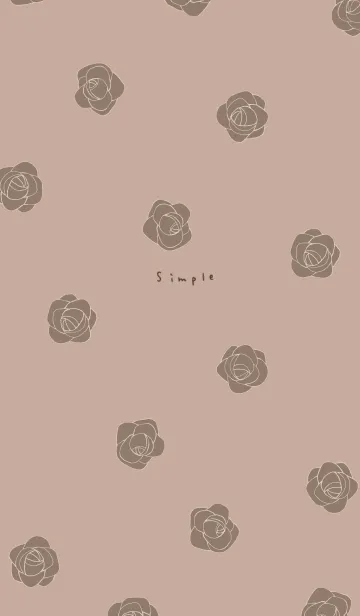 [LINE着せ替え] 大人ベージュと薔薇。の画像1