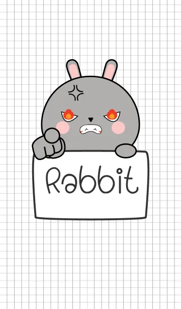 [LINE着せ替え] Simple Angry Gray Rabbit 2 (jp)の画像1