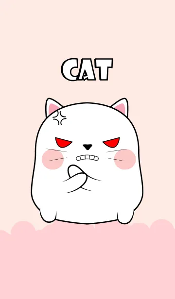 [LINE着せ替え] Emotion Angry White Cat (jp)の画像1