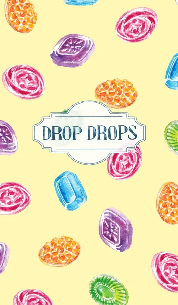 [LINE着せ替え] DROP DROPS-Yellow-の画像1