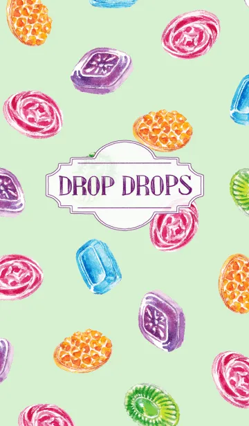 [LINE着せ替え] DROP DROPS-Green-の画像1