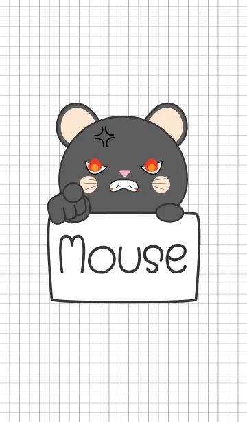 [LINE着せ替え] Simple Angry Black Mouse 2 (jp)の画像1