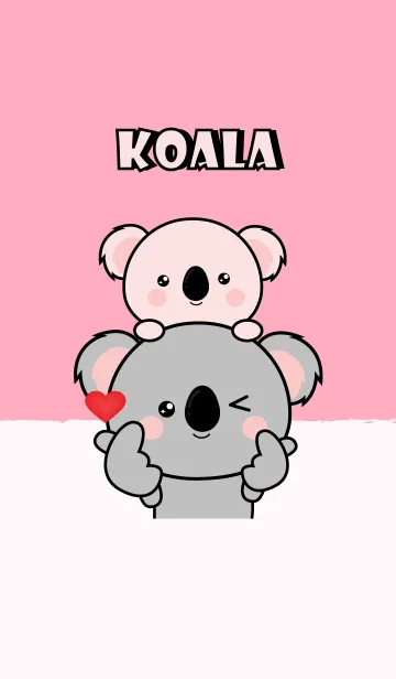 [LINE着せ替え] I Love Cute Koala ＆ Pink Koala (jp)の画像1
