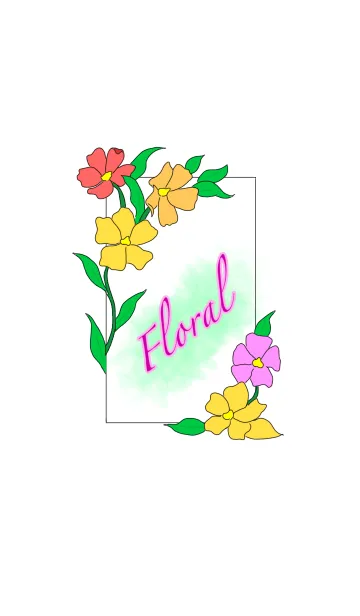 [LINE着せ替え] Minimal floral themeの画像1