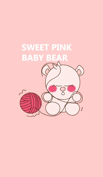 [LINE着せ替え] Sweet pink baby bear 22の画像1