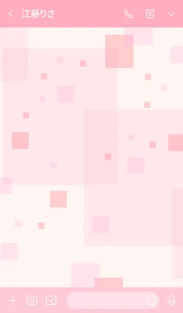 [LINE着せ替え] ピンク四角スマイル5の画像3